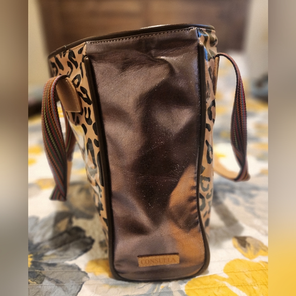 Consuela leopard tote bag